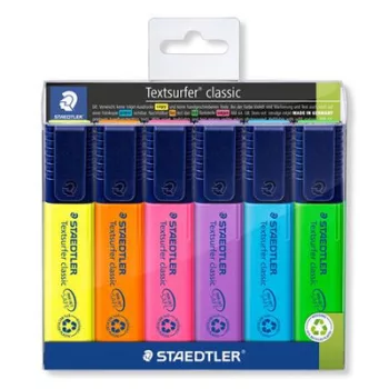   Szövegkiemelő készlet, 1-5 mm, STAEDTLER "Textsurfer Classic 364", 6 különböző szín 6 db