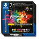 Ecsetirón készlet, STAEDTLER "Pigment brush 371", 24 különböző szín 24 db