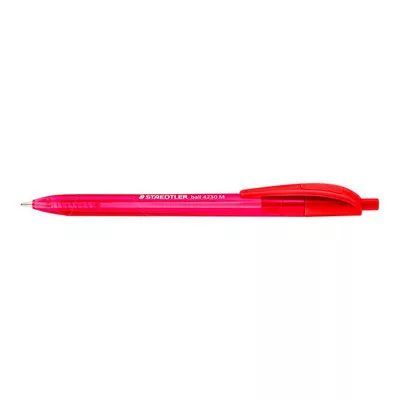 Golyóstoll, 1 mm, nyomógombos, STAEDTLER "Ball 423 M", piros 1 db