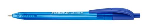 Golyóstoll, 0,5 mm, nyomógombos, STAEDTLER "Ball 423 M", kék