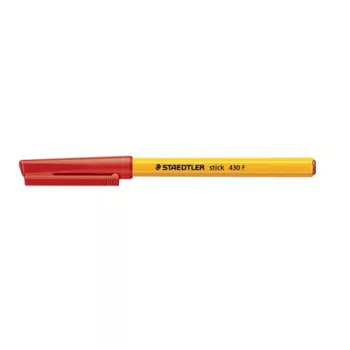   Golyóstoll, 0,3 mm, kupakos, STAEDTLER "Stick 430 F", piros 1 db