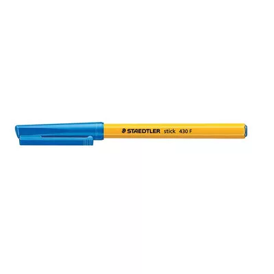 Golyóstoll, 0,3 mm, kupakos, STAEDTLER "Stick 430 F", kék 1 db