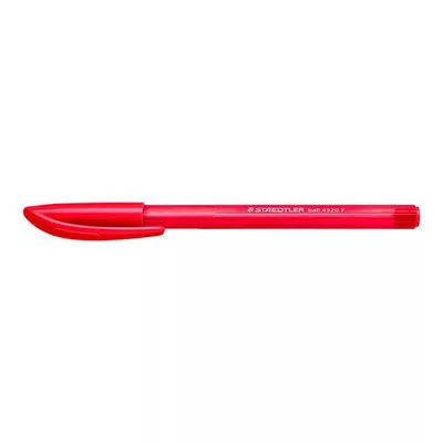Golyóstoll, 0,3 mm, kupakos, STAEDTLER "Ball 432", piros 1 db