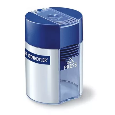 Hegyező, egylyukú, tartályos, STAEDTLER "511", kék 1 db