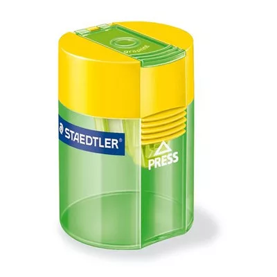 Hegyező, egylyukú, tartályos, STAEDTLER "511", vegyes színek (szín nem választható) 1 db