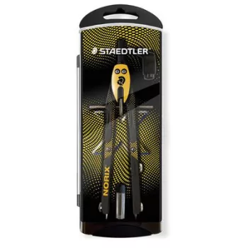   Körző készlet, precíziós, 3 darabos, STAEDTLER "Norix® 555", sárga 1 db