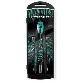   Körző készlet, precíziós, 3 darabos, STAEDTLER "Norix® 555", zöld 1 db