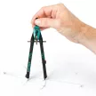 Körző készlet, precíziós, 3 darabos, STAEDTLER "Norix® 555", zöld 1 db