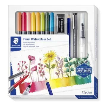   Ecsetirón készlet, kétvégű, STAEDTLER "Mixed Set 5", 8 különböző szín 12 db