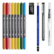 Ecsetirón készlet, kétvégű, STAEDTLER "Mixed Set 5", 8 különböző szín 12 db