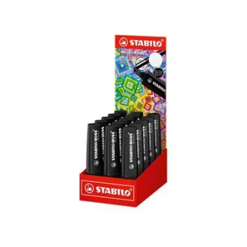   Szövegkiemelő display, marker, 2-5 mm, STABILO "BOSS original NatureCOLORS", fekete 15 db