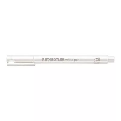 Dekormarker, 1-2 mm, kúpos, STAEDTLER "8323", fehér 1 db