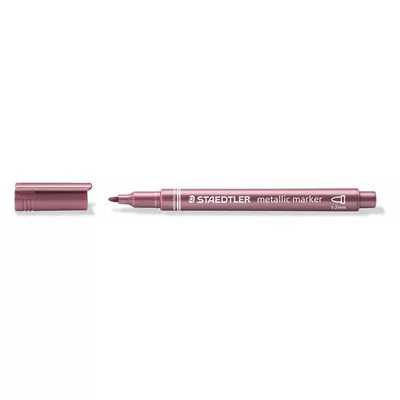 Dekormarker, 1-2 mm, kúpos, STAEDTLER "8323", metálpiros 1 db