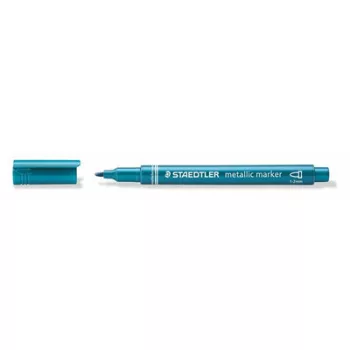  Dekormarker, 1-2 mm, kúpos, STAEDTLER "8323", metálkék 1 db