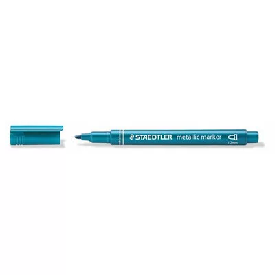 Dekormarker, 1-2 mm, kúpos, STAEDTLER "8323", metálkék 1 db
