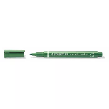   Dekormarker, 1-2 mm, kúpos, STAEDTLER "8323", metálzöld 1 db