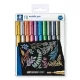 Dekormarker készlet, 1-2 mm, kúpos, STAEDTLER "8323", 10 különböző szín 10 db