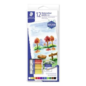   Akvarell festék, tubusos, STAEDTLER "8880", 12 különböző szín 12 db