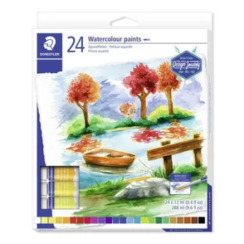   Akvarell festék, tubusos, STAEDTLER "8880", 24 különböző szín 24 db