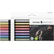 Metálfényű filctoll készlet, 1-2 mm, SCHNEIDER "Paint-It 020", 8 különböző szín 8 db