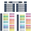 Kétvégű marker készlet, 72 darabos, SCHNEIDER "Paint-It 040 Twin marker Set complete", 30 különböző szín 72 db