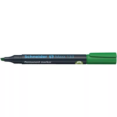 Alkoholos marker, 1-4 mm, vágott, SCHNEIDER "Maxx 133", zöld 1 db