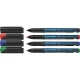 Alkoholos marker készlet, OHP, 0,4 mm, SCHNEIDER "Maxx 220 S", 4 különböző szín 4 db