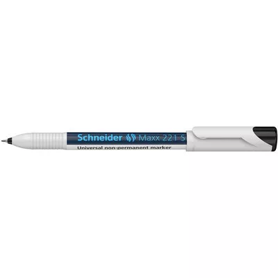 Alkoholmentes marker, OHP, 0,4 mm, SCHNEIDER "Maxx 221 S", fekete