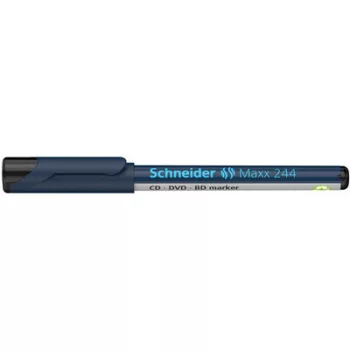   Alkoholos marker, CD/DVD, 0,7 mm, SCHNEIDER "Maxx 244", fekete 1 db
