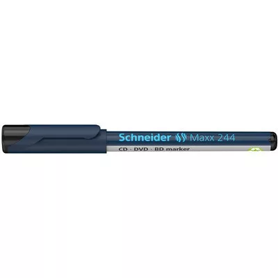 Alkoholos marker, CD/DVD, 0,7 mm, SCHNEIDER "Maxx 244", fekete