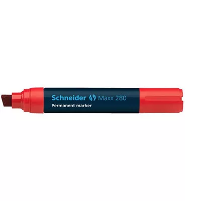 Alkoholos marker, 4-12 mm, vágott, SCHNEIDER "Maxx 280", piros 1 db