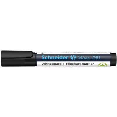 Tábla- és flipchart marker, 2-3 mm, kúpos, SCHNEIDER "Maxx 290", fekete