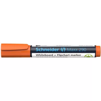   Tábla- és flipchart marker, 2-3 mm, kúpos, SCHNEIDER "Maxx 290", narancssárga