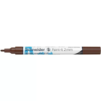 Dekormarker, akril, 2 mm, SCHNEIDER "Paint-It 310", barna 1 db