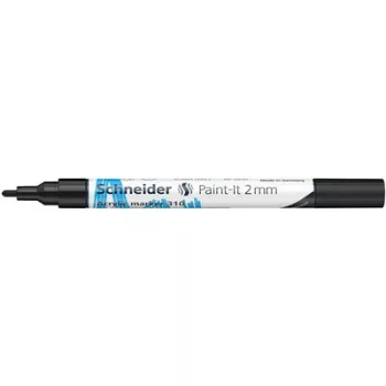   Dekormarker, akril, 2 mm, SCHNEIDER "Paint-It 310", fekete 1 db