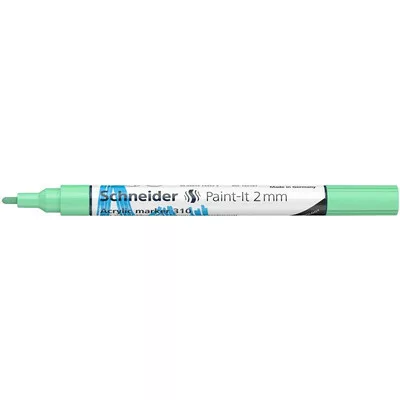 Dekormarker, akril, 2 mm, SCHNEIDER "Paint-It 310", pasztellzöld 1 db