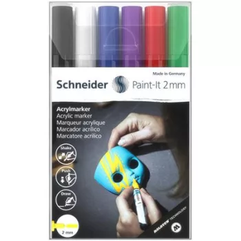   Dekormarker készlet, akril, 2 mm, SCHNEIDER "Paint-It 310", 6 különböző szín 6 db