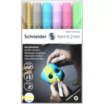   Dekormarker készlet, akril, 2 mm, SCHNEIDER "Paint-It 310", 6 különböző szín 6 db