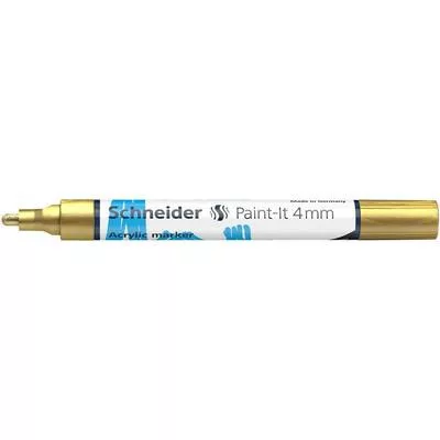 Dekormarker, akril, 4 mm, SCHNEIDER "Paint-It 320", arany 1 db