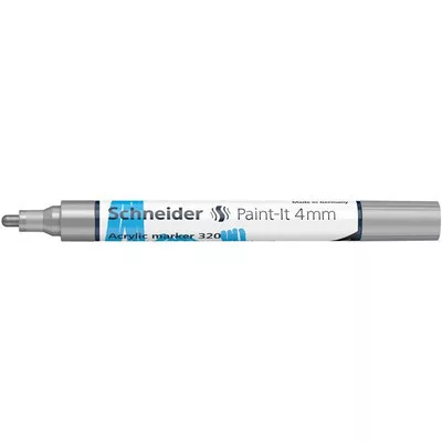 Dekormarker, akril, 4 mm, SCHNEIDER "Paint-It 320", ezüst 1 db