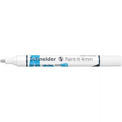 Dekormarker, akril, 4 mm, SCHNEIDER "Paint-It 320", fehér 1 db