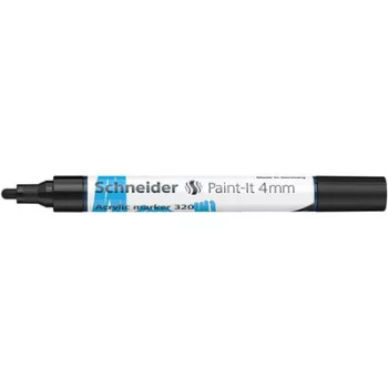   Dekormarker, akril, 4 mm, SCHNEIDER "Paint-It 320", fekete 1 db
