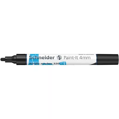 Dekormarker, akril, 4 mm, SCHNEIDER "Paint-It 320", fekete 1 db