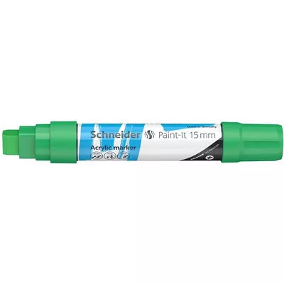 Dekormarker, akril, 15 mm, SCHNEIDER "Paint-It 330", zöld 1 db