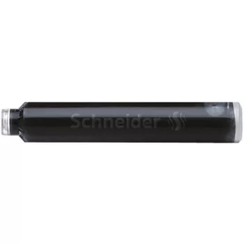 Töltőtoll patron, 6 db, SCHNEIDER, fekete
