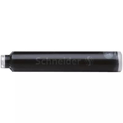 Töltőtoll patron, 6 db, SCHNEIDER, fekete