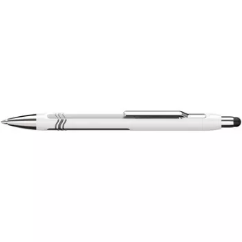   Golyóstoll, 0,7 mm, nyomógombos, érintőképernyőhöz, fehér-ezüst tolltest, SCHNEIDER "Epsilon Touch XB", kék 1 db