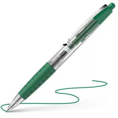 Zseléstoll, 0,4 mm, nyomógombos, SCHNEIDER "Gelion +", zöld 1 db