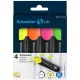 Szövegkiemelő készlet, 1-5 mm, SCHNEIDER "Job 150", 4 különböző szín 4 db