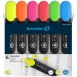 Szövegkiemelő készlet, 1-5 mm, SCHNEIDER "Job 150", 6 különböző szín 6 db